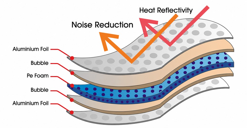 EPE Foam Bubble Foil layer profile